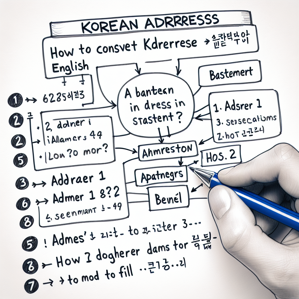 영문주소 변환하는 방법 (아파트 동 호수, 지하 표시, Address 1, 2 입력 방법)