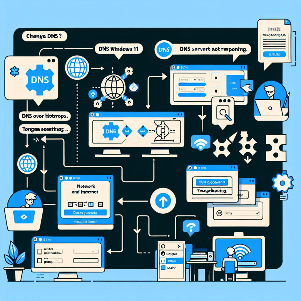 윈도우11 DNS 설정 및 변경 방법 (DNS over HTTPS / DNS 서버가 응답하지 않습니다)